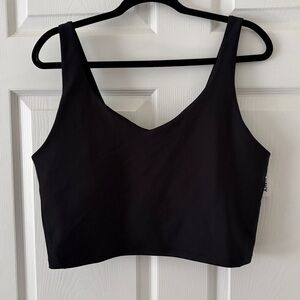 Black Sleeveless Crop Top
